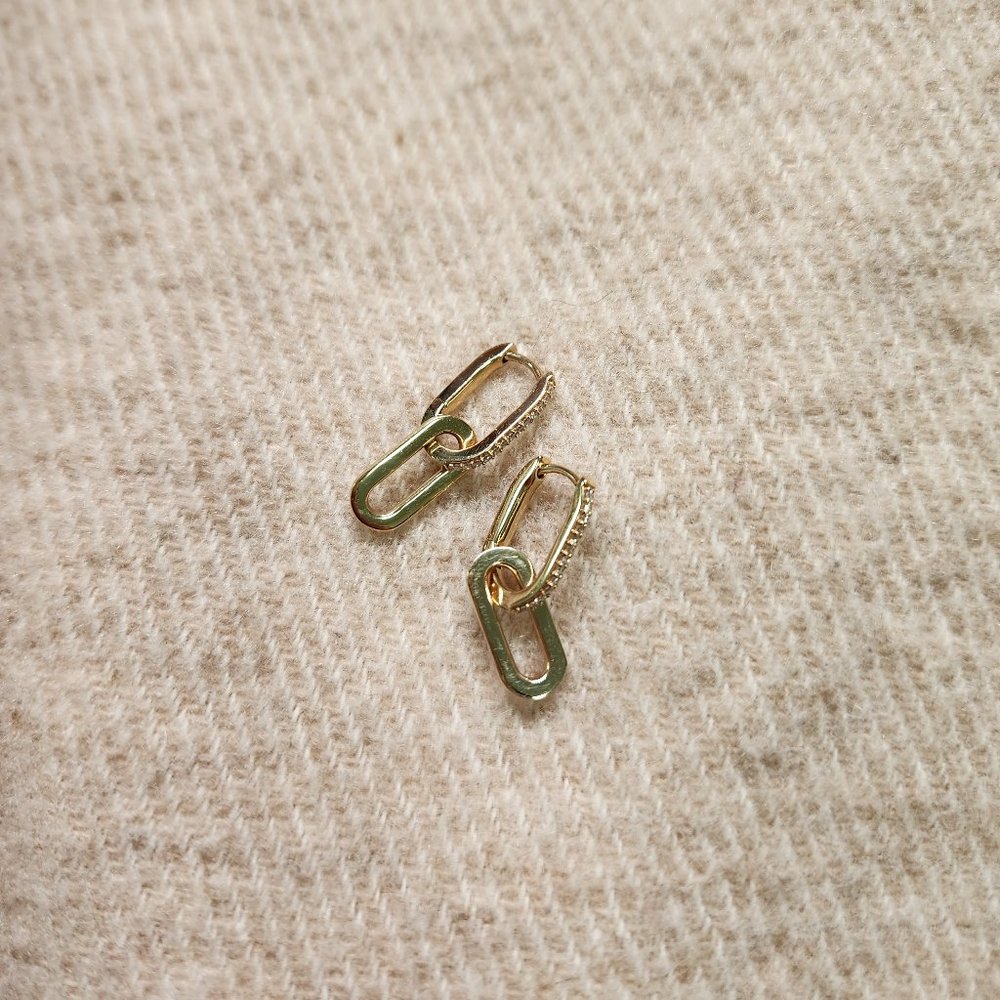 Mejuri Harris Pavé Diamond Convertible Link Earrings